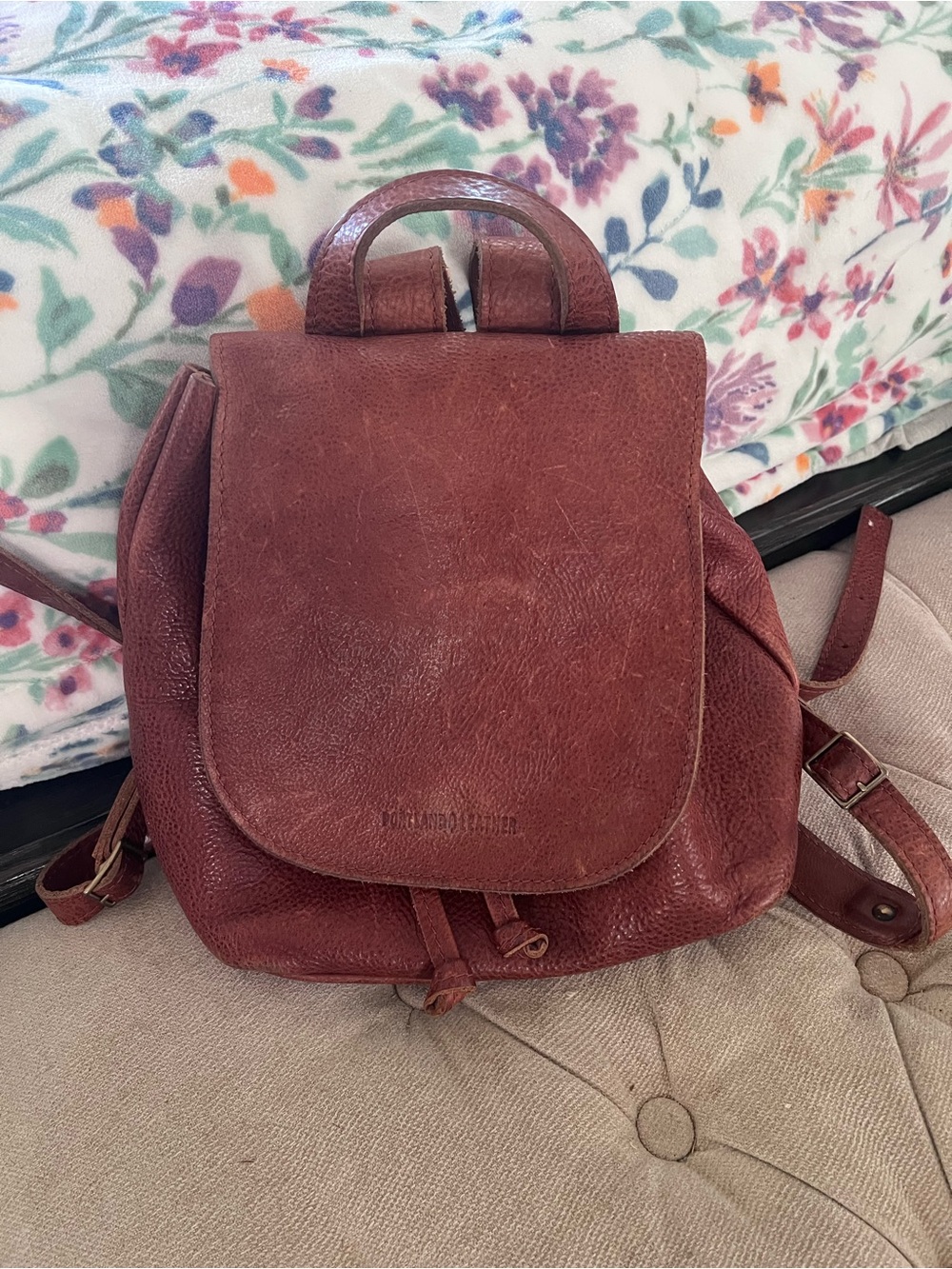 Portland Leather Bucket Backpack